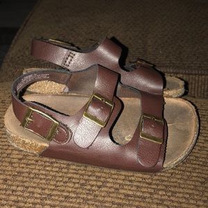 Toddler boy leather sandals